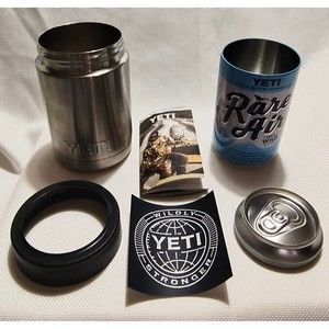 YETI Rambler 12 oz Colster Stainless & BlackCan Insulator Quartermaster knockout